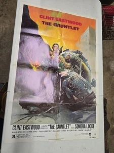 The Gauntlet / Póster original de la película 1977 de una hoja / Clint Eastwood casi nuevo 41 x 27 - Imagen 1 de 5
