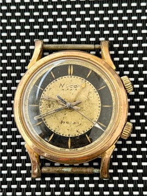 Reloj Nivada Automático Impermeable Hombre Vintage Esfera Beige 17 Joyas 2189.066 Foto 1 de 4