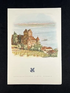 1960 MS Berlin Lunch Menu - North German Lloyd - May 4th - Picture 1 of 3