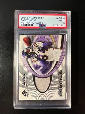 2004 SP Game Used Edition Authentic Fabric #AFRM Randy Moss PSA 9 Vikings - Image 1 of 2