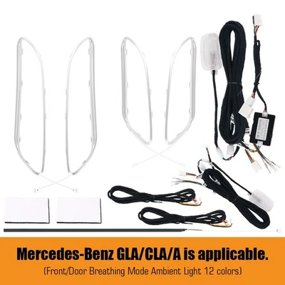12 Colors Door Decoration Ambient Light Kit For Mercedes Benz W117 CLA 2013-2019 - Image 1 of 4