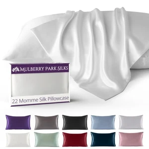 Funda de Almohada Mulberry Park 100% Seda - 22 Momme, Grado 6A Seda Morera - Oculta... - Imagen 1 de 7