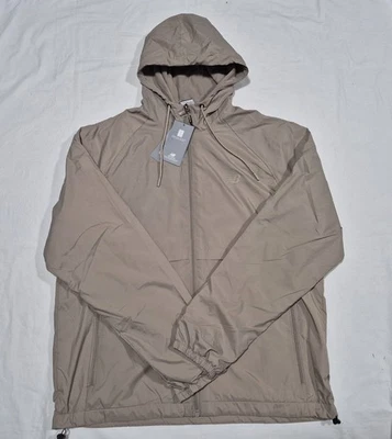 Chaqueta New Balance Para Hombres Cremallera Completa Forrada de Vellón Entrenamiento Deportivo Súper Cálida Beige Foto 1 de 4