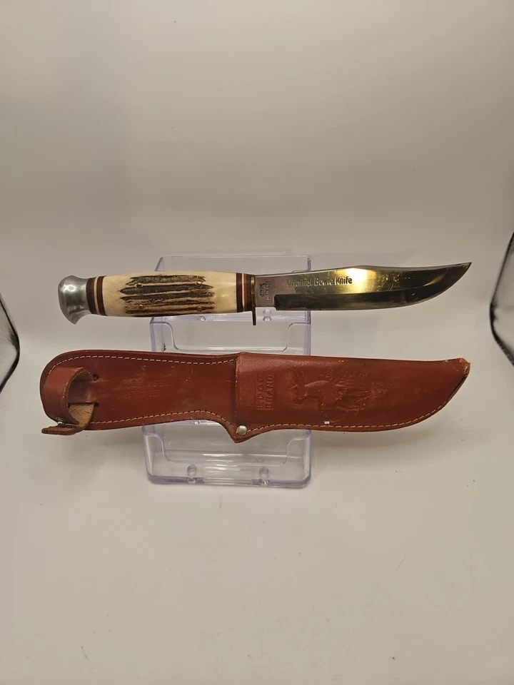 CUCHILLO Y FUNDA HOJA FIJA BOWIE ALEMÁN SOLINGEN MANGO CIERVO MARCA EDGE 462 Foto 1 de 4