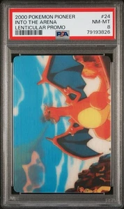 2000 Pokemon Pioneer Charizard Into The Arena Lenticular #24 - PSA 8 - Picture 1 of 3