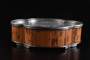 S3075: XF Japanese Metal Bamboo Flower sculpture WASTE-WATER POT Kensui, auto - Picture 1 of 9