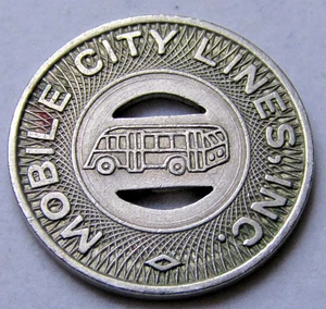 Mobile (Alabama) City Lines Inc. Good For One Fare Token - Picture 1 of 2