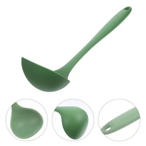 Cucchiaio zuppa pancia grande cucina silicone servizio cucchiai grande mestolo - Foto 1 di 12