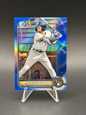 2022 Bowman Chrome Prospects Blue Shimmer Refractor /150 Garrett Mitchell - Image 1 of 3