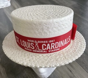 Sombrero de la Serie Mundial de los Cardenales de San Luis 1967 espuma de poliestireno Busch Stadium coleccionista raro - Imagen 1 de 11