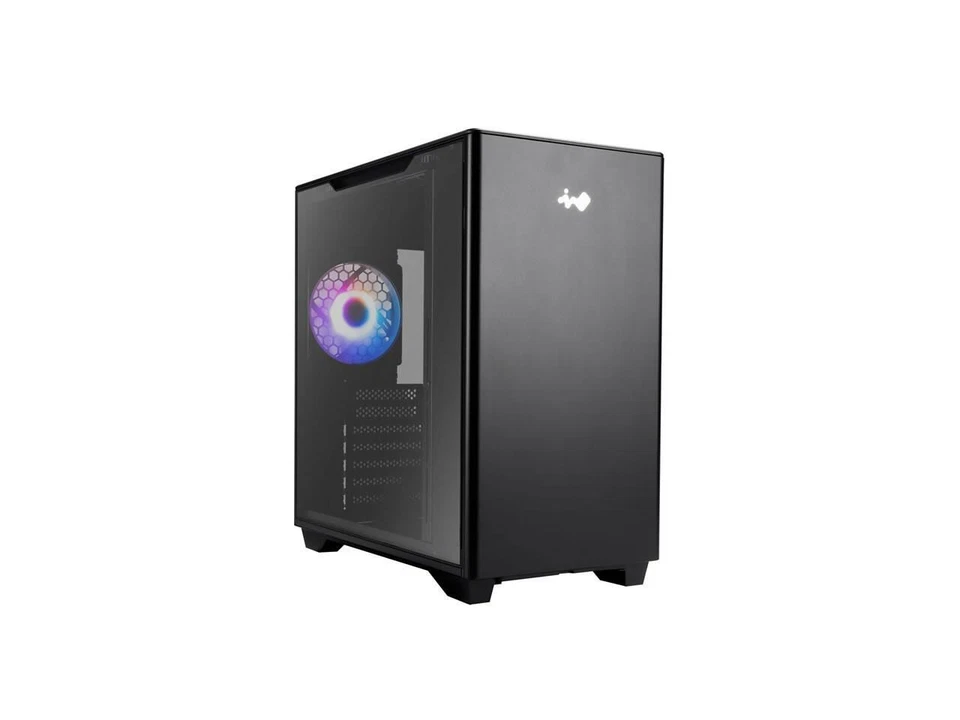 IN WIN IW-CS-A5BLK-1AM120S Black SECC / Tempered Glass ATX Mid Tower In Win IW-C - Image 1 of 4