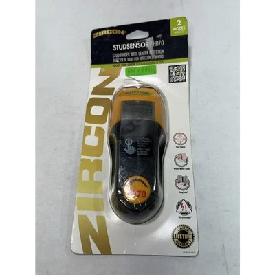 Zircon StudSensor HD70 Stud Finder LED Center Detection Wire Warning - Image 1 of 4