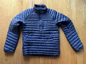 Patagonia Men's Smolder Blue AlpLight Down 1/2 Zip Pullover Jacket Size Small - Picture 1 of 6
