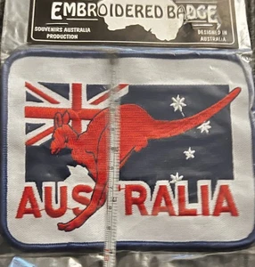 AUSTRALIEN Schild Länderflagge bestickt PATCH Abzeichen Känguru - Bild 1 von 4