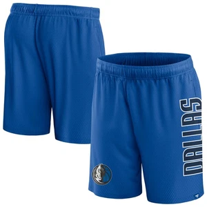 Fanatics blaue Dallas Mavericks Post Up Netzshorts für Herren - Bild 1 von 3