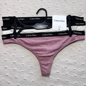 Calvin Klein 3er Pack Tanga Farbe Schwarz/Weiß/Lila Größe M QP2411R-604 - Bild 1 von 7