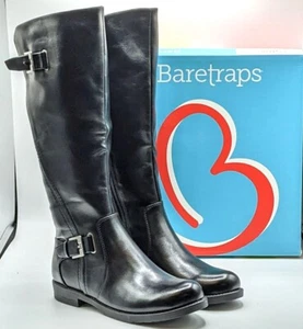 Baretraps "Carmen" Women's Over-the-Calf Faux Leather Fashion Boot (Black) – NEW - Picture 1 of 17