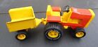 Vintage Tin Toy Tonka Ride On Mower Tractor And Trailer Lot