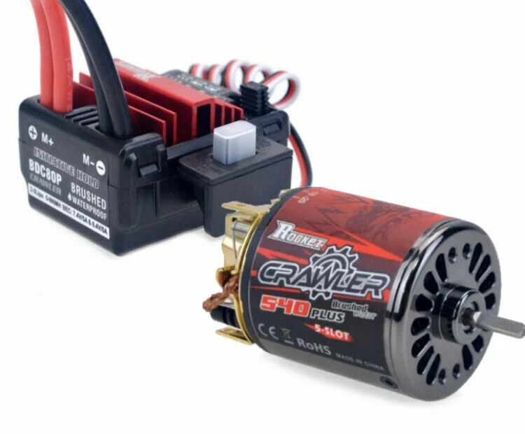 Surpass Hobby Crawler 16T 5-Slot 540 Plus Brushed Motor w/ BCD80P 80A ESC - Image 1 of 1
