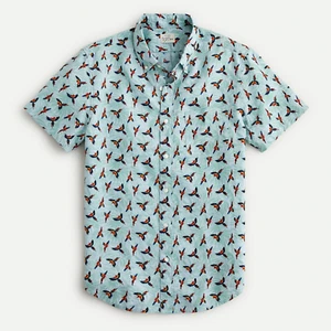 J. Crew 100% Linen Bird Garden Men’s Short-Sleeve Shirt $80 NEW XL - Picture 1 of 2