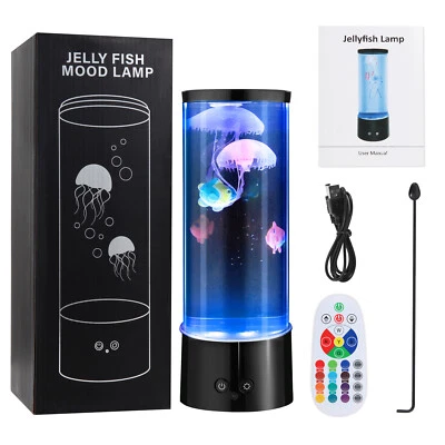 ABESTSTUDIO LED Jellyfish Lava Lamp USB Jellyfish Lamp Electric Aquarium Mood Light Night