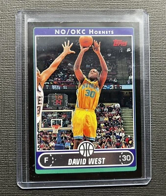 2006-07 Topps Chrome Black DAVID WEST SP /99 SP NO/OKC Hornets #178 🔥🔥🔥 - Image 1 of 3