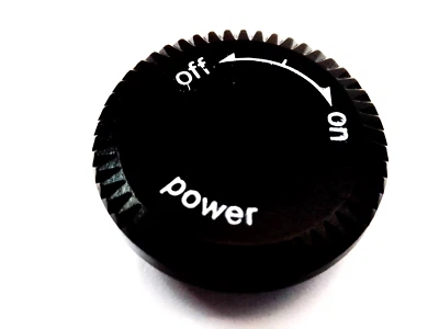 MD AUDIO & AV (QUALITY REPLACEMENT PARTS) Technics SL-1210 MK2 Ersatz Power Off - On Switch Top Kunststoff Trim Button