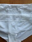 Low Rise Shorts Size 16 M And S 2 Pair White With A Lace Strip Across The Front New