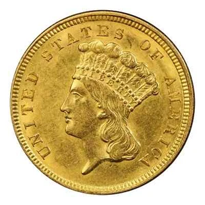 1854 $3 Gold Indian Princess PCGS AU 58 - Picture 1 of 4