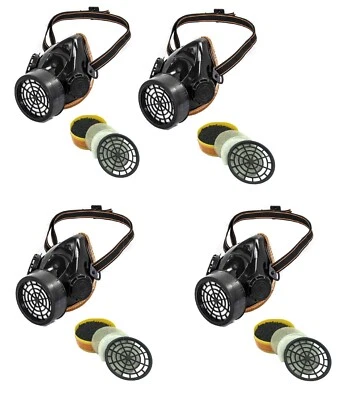 Half Face Cover Respirator Gas Mask Safety Filter for Painting Spray Facepiece - Image 1 of 2