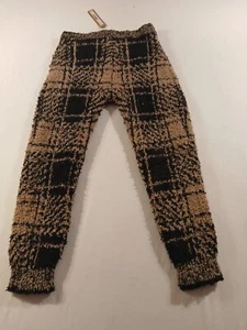 Skims Little Girl Plaid Fleece Joggers Size 4/5 Brown Plaid AP-JOG-1003 G70-20 - Picture 1 of 3