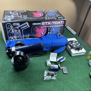 Meade ETX -70AT with tripod 2 lens & tripod and soft case See Photos