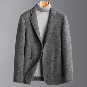 Abrigo de tweed para hombre de lana de negocios espiga Blazer Trajes Chaqueta Ropa exterior personalizada - Imagen 1 de 23