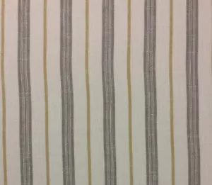 DESIGNER STRIPE GRAY WHEAT BEIGE WHITE 100% LINEN MULTIUSE FABRIC BY YARD 56"W - Picture 1 of 4