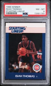 1988 Kenner Starting Lineup Cards #NNO Isiah Thomas Detroit Pistons PSA 8 - Picture 1 of 2