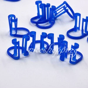 100pcs/Bag Blue Plastic Cotton Roll Holder Disposable Clip For Dental Clinic New - Picture 1 of 9