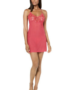 INC International Concepts Embroidered Chemise Nightgown sz M Medium Love Potion