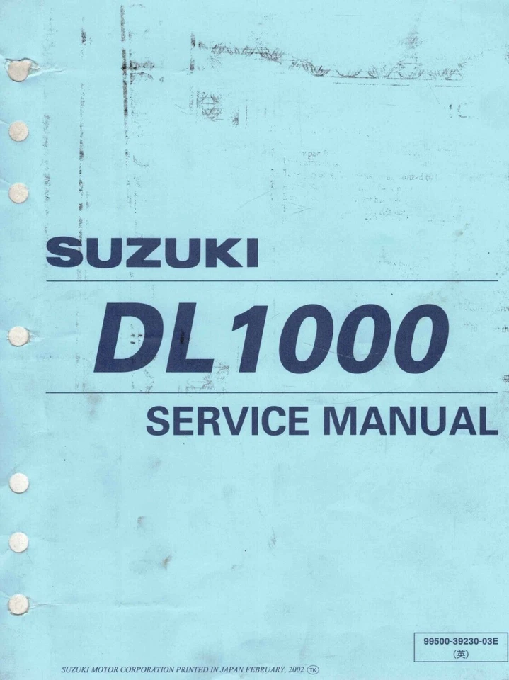 OEM Genuine Suzuki Dealer/Owner's Service/Repair Manual 2002 DL1000 V-Strom - Image 1 of 1