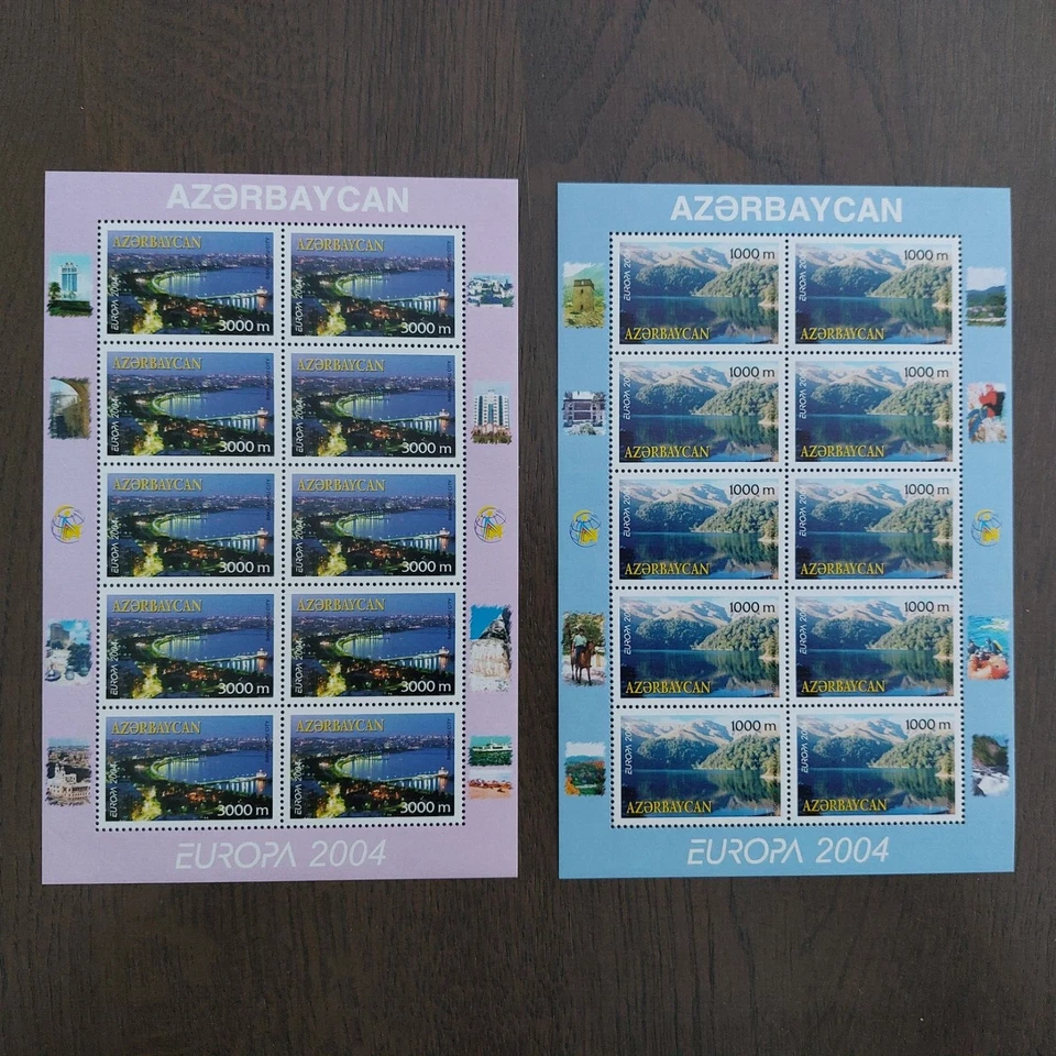 Conjunto de sellos de vacaciones/vacaciones de Azerbaiyán 2004 (Michel 573/74 Klb) bonito MNH Foto 1 de 1