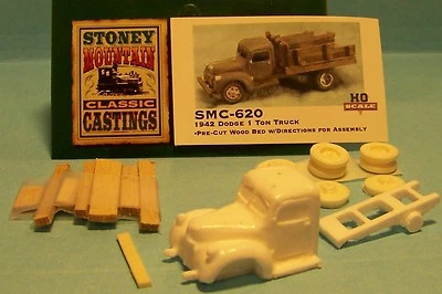 Camión Dodge SMC-620 1942 de 1 tonelada con plataforma de madera escala HO-1/87 kit de resina blanca Foto 1 de 3