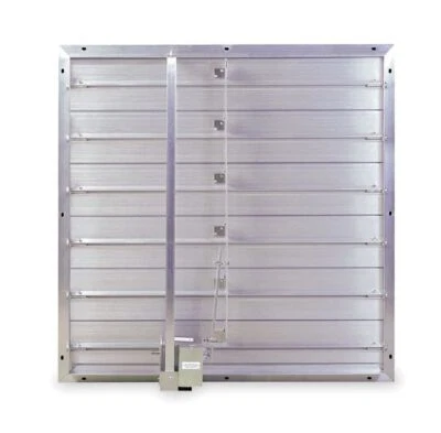 Amortiguador motorizado cuadrado de aluminio Dayton 3C131 para ventilador tamaño 39"H-W x 13,3"L Foto 1 de 4