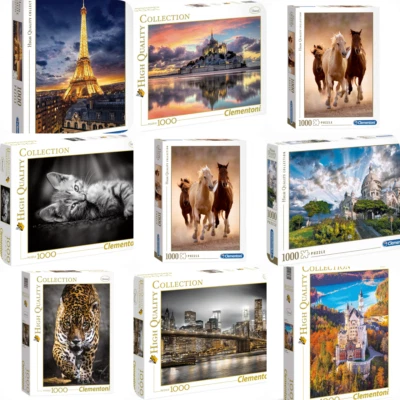 Puzzle 1000 Pezzi Animali Paesaggio Edifici Motivi 50 X 69Cm Clementoni - Immagine 1 di 2