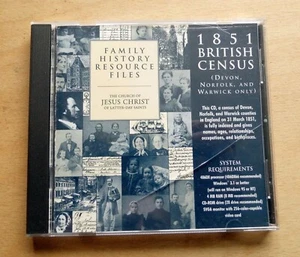 British Census 1851 (Devon, Norfolk & Warwick only) Genealogy CD - Photo 1/3