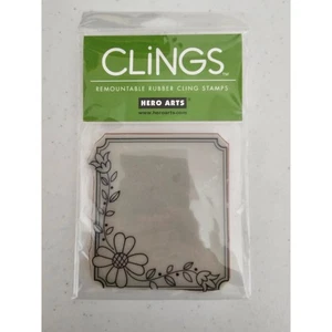 Hero Arts Remountable Rubber Cling Stamp Floral Frame - Picture 1 of 2