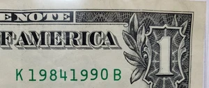 banconota da 1 dollaro 2021 numero di serie Tombstone doppio anno 1984 1990 - K 19841990 B - Foto 1 di 3