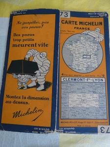 Carte michelin 73 Clermont ferrand lyon 1929 - Imagen 1 de 1