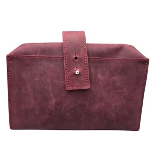 Leder Clutch Geldbörse Portemonnaie Burgund Tablet Tasche Multifunktional  - Bild 1 von 9