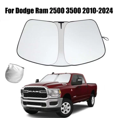 Parabrisas Para Dodge Ram 2500 3500 2010-2024 Parasol Bloque Cubierta Plegable Foto 1 de 4