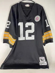 Terry Bradshaw 12 Pittsburgh Steelers Mitchell Ness Bicentennial Jersey Mens 60 - Picture 1 of 6