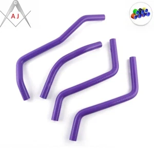 For 2008-2011 09 10 Yamaha Rhino 700 Silicone Radiator Coolant Hose Kit Purple - Picture 1 of 9